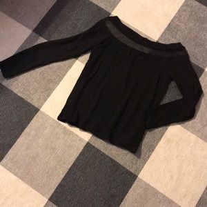 Off the Shoulder Mesh Neck Top